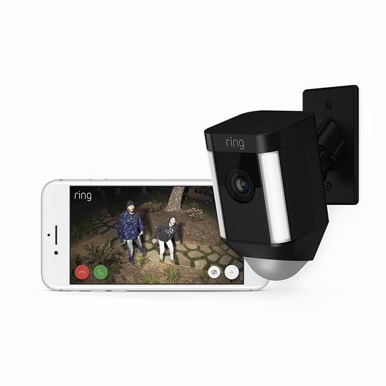  历史新低！Ring 8SH5P7-BEN0 Spotlight Cam 家庭安防摄像头5.3折 167.89加元包邮！