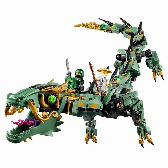  LEGO 乐高 70612 幻影忍者系列 绿忍者的飞天机甲神龙（544pcs）7.2折  46.99加元包邮！
