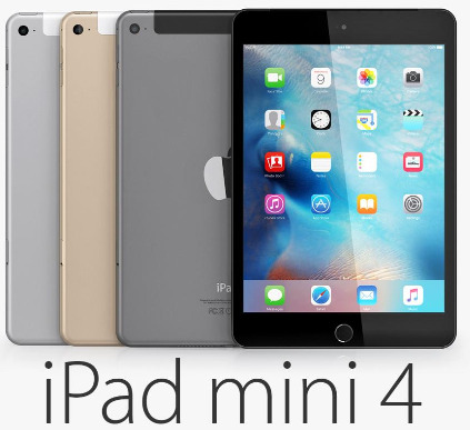  Apple iPad mini 4 WiFi 128GB 平板电脑 429.99加元（3款），原价 549.99加元，包邮