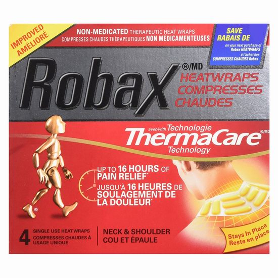  Robax HeatWraps Thermacare 护肩颈贴 8.66加元！刘涛强烈推荐！