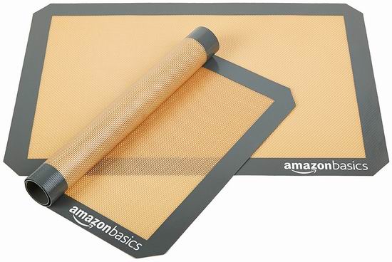  历史新低！AmazonBasics Silicone 硅胶烘焙垫2件套5.3折 10.26加元！