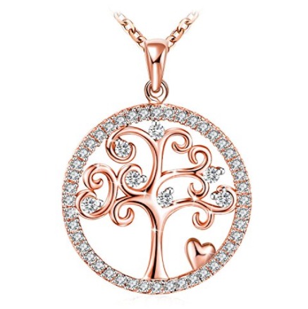  历史新低！J.Rosée 生命之树 玫瑰金 纯银项链1折 16.87加元清仓！