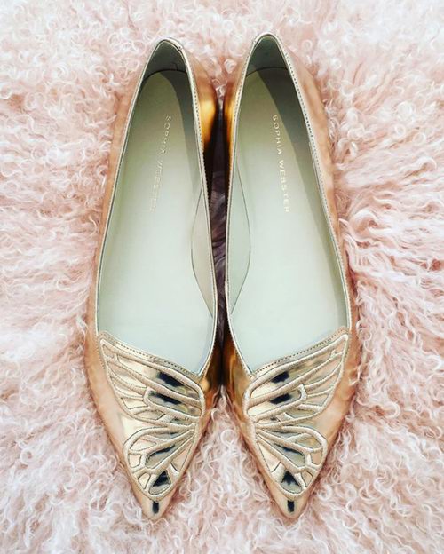  Sophia Webster 金色蝴蝶鞋 190加元（7、7.5码），原价 475加元，包邮