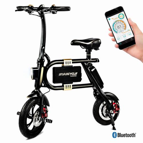  历史新低！Swagtron SwagCycle E-Bike 可折叠 蓝牙电动自行车4.9折 368.23加元包邮！