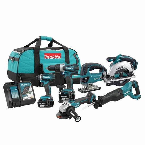  Makita 牧田 DLX6079M 18V LXT 无绳电动工具6件套7.1折 799加元包邮！