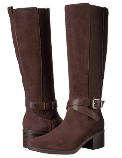  白菜价！Clarks Emslie Sinai Wide Calf 女式长筒靴（6.5码）1.9折 44.98加元包邮！