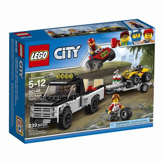  LEGO 乐高 60148 城市系列 全地形车赛车队（239pcs）6.7折 16.86加元！