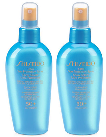  Shiseido 资生堂 Ultra SPF 50+ 防晒喷雾（150ml x 2瓶）超值装 60加元包邮！送价值76加元6件套大礼包！