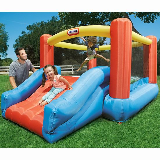  Little Tikes 小泰克 Junior Jump N Slide 大型一体式儿童充气蹦床+滑梯6.8折 227.97加元包邮！