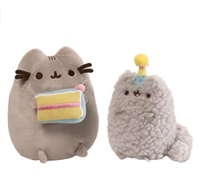  Gund Pusheen 胖吉猫 Birthday毛绒公仔套装 23加元，原价 35加元