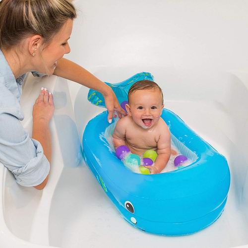  Infantino 鲸鱼泡泡宝宝充气浴盆+10个漂浮球 18.97加元，原价 32.02加元