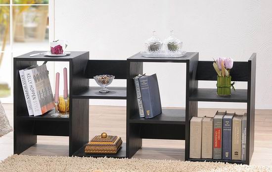 白菜价！历史新低！Furniture of America Enitial Lab 时尚书架/展示柜2.4折 53.42加元包邮！