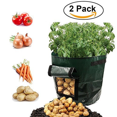  LUCKYDIY 7加仑 土豆/番茄/洋葱/胡萝卜 种植袋2件套 12.74加元限量特卖！