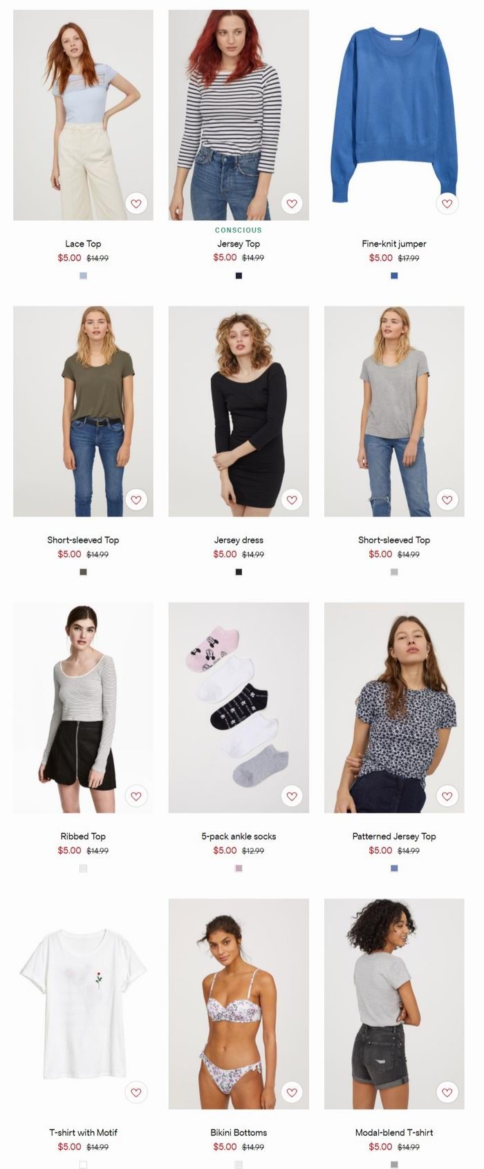 H&M 精选成人儿童服饰、鞋靴、居家用品等4折起！打底衫5加元特卖！