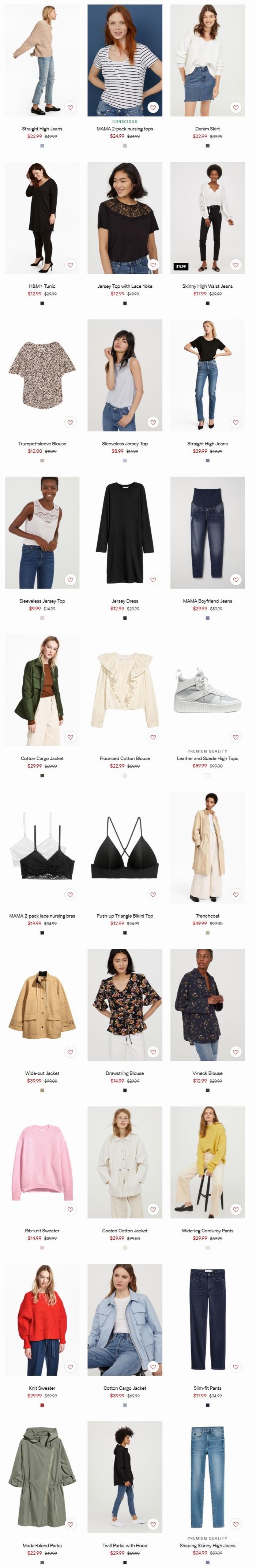 H&M 精选成人儿童服饰、鞋靴、居家用品等4折起！打底衫5加元特卖！