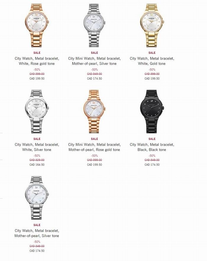 SWAROVSKI 施华洛世奇 City 系列 石英表 5折 164.5加元起特卖！多款可选！