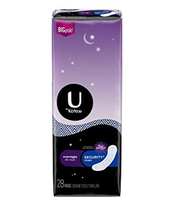  U By Kotex security maxi 夜用卫生巾 28张 7.1加元，原价 19.81加元