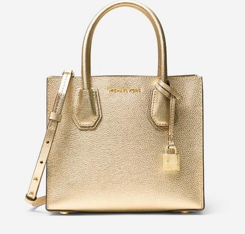  众明星宠爱！MICHAEL KORS Mercer 金色小方包 144加元，原价 288加元，包邮