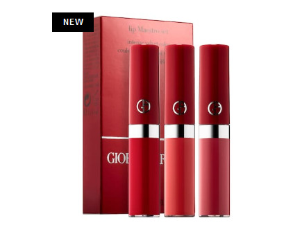  Giorgio Armani 阿玛尼 豆沙色500+限量色514+正红色400唇釉迷你套装 49加元火热销售！