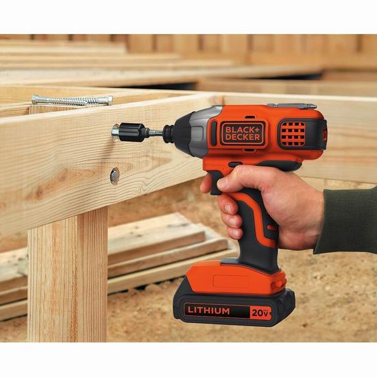  史低价！BLACK + DECKER 百得 BDCI20C 20伏 MAX 电钻/起子机 67.18加元（原价 119加元）