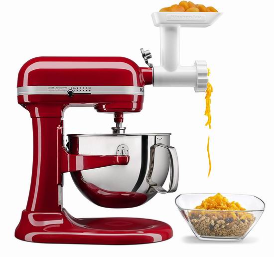  必抢单品：历史新低！KitchenAid  专业系列 KL26M1BGER 6夸脱1马力超大功率 立式多功能搅拌厨师机 295.98加元包邮！送价值89.99加元绞肉配件！