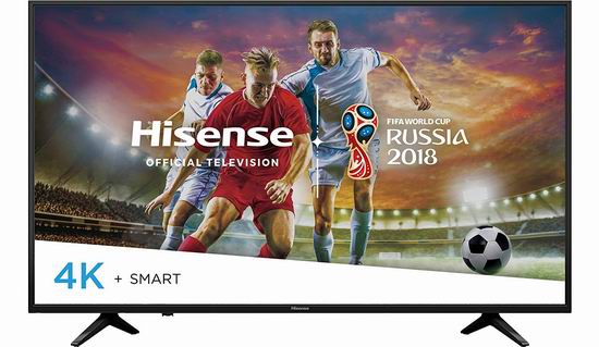  历史新低！Hisense 海信 43H6080E 43英寸 4K超高清LED智能电视 329.99加元包邮！会员专享！