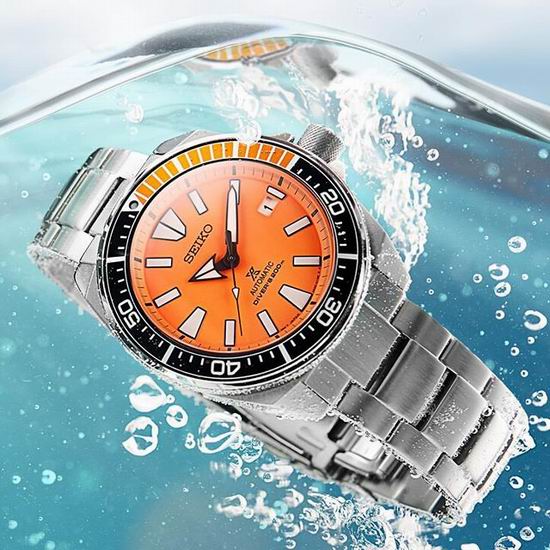 Seiko 日本精工 SRPB97 Prospex 武士 橙盘潜水男士腕表/手表 347.91加元包邮！