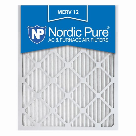  Nordic Pure MERV12 防过敏空调暖气炉过滤网（16x25x1英寸 6件套） 59.32加元包邮！