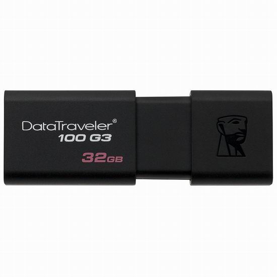  Kingston Digital 32GB 100 G3 USB 3.0 闪存盘/U盘 5.96加元！