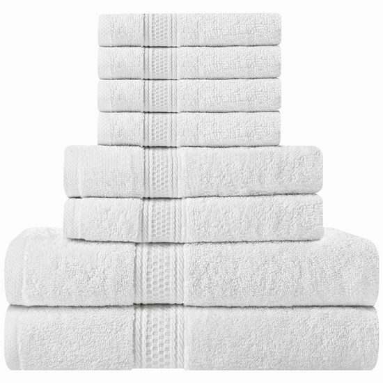  销量冠军！Utopia Towels 高级纯棉浴巾8件套3.8折 26.99-29.99加元！3色可选！