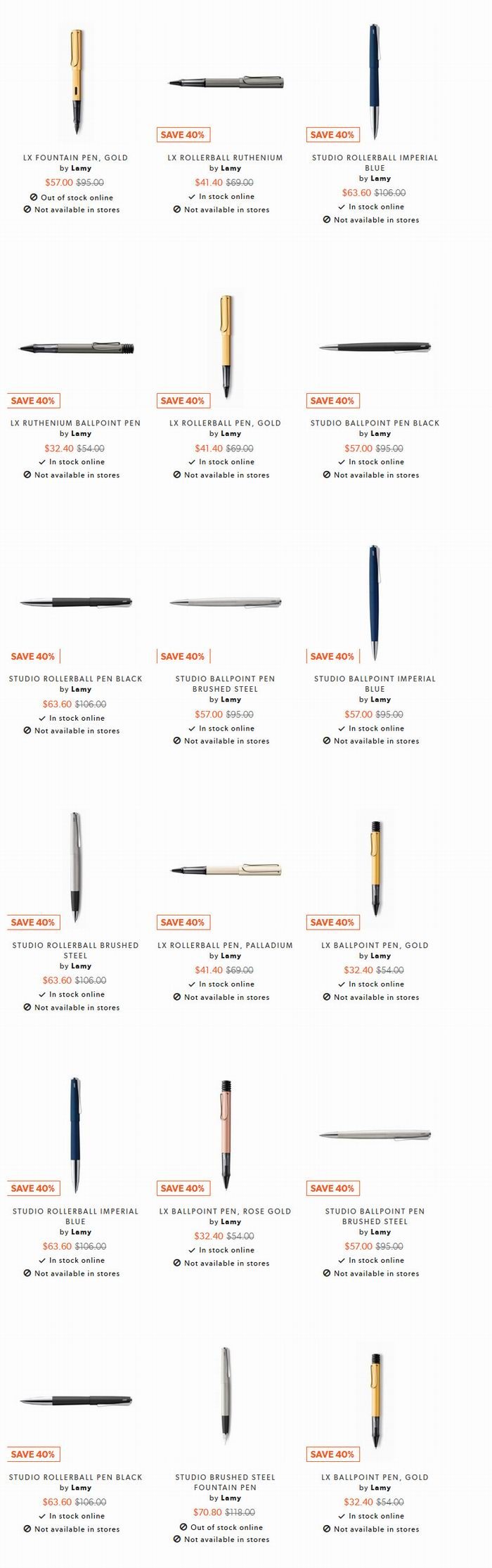 国内超火 Lamy 凌美钢笔 6折+满额外9折优惠！