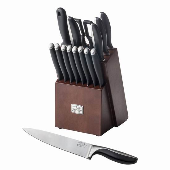  历史新低！Chicago Cutlery 芝加哥之魂 CC Avondale 专业不锈钢刀具16件套6折 59.99加元包邮！