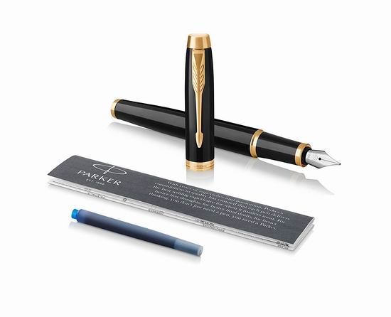  Parker 派克 IM 1931645 丽黑金钢笔5折 36.45加元包邮！