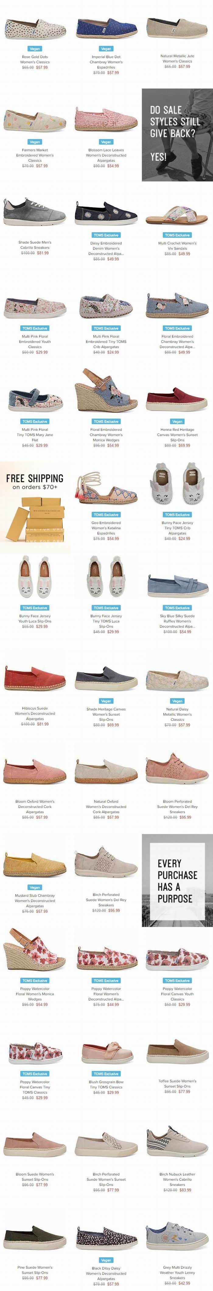 Toms 精选成人儿童休闲鞋靴5折起！额外8折！收兔子鞋，折后低至19.99加元！