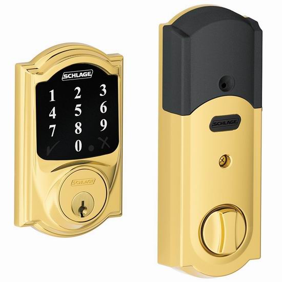  历史新低！Schlage Lock BE468CAM605 触控式 智能警报 密码门锁5.6折 169.4加元包邮！