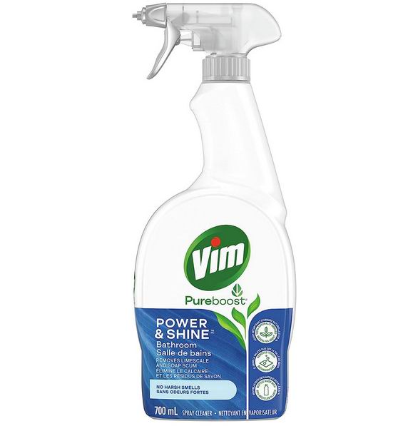  Vim Power & Shine 浴室清洁喷雾700毫升 3.47加元（原价 4.47加元）