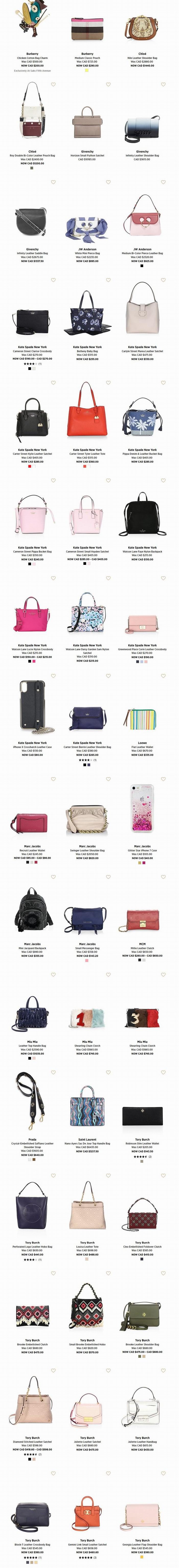 精选Tory Burch、Burberry、Kate Spade、Chloé等品牌美包 4折起清仓特卖！