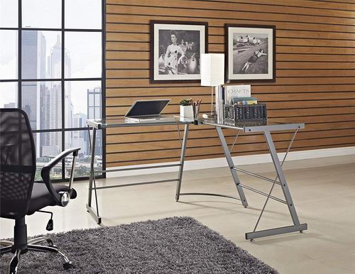  Altra Furniture Ameriwood Home Odin 玻璃L形电脑桌 102.97加元，原价 157加元，包邮