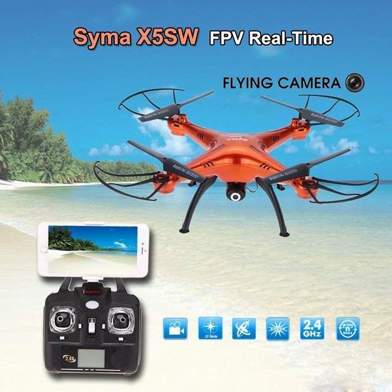  白菜速抢！Syma 司马航模 X5SW FPV Explorers2 实时传输 Wifi航拍无人机2.3折 22.99加元清仓！