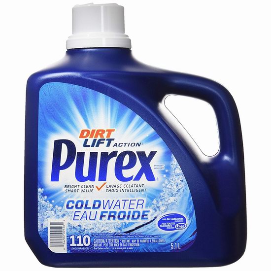  Purex Coldwater 5.1升 110缸 浓缩洗衣液5.8折 8.53加元！
