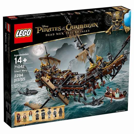  历史最低价！Lego 乐高 71042 加勒比海盗 沉默的玛丽号海盗船（2294pcs）7.9折 198.98加元包邮！