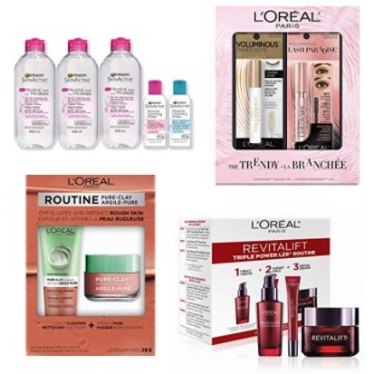  金盒头条：精选多款 L'Oreal Paris、Garnier 护肤品超值套装全部7折！