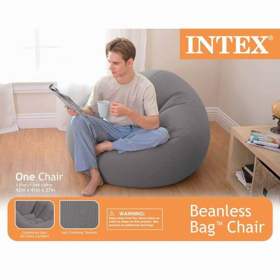 近史低价！Intex Beanless 单人充气沙发6.1折 19.6加元！
