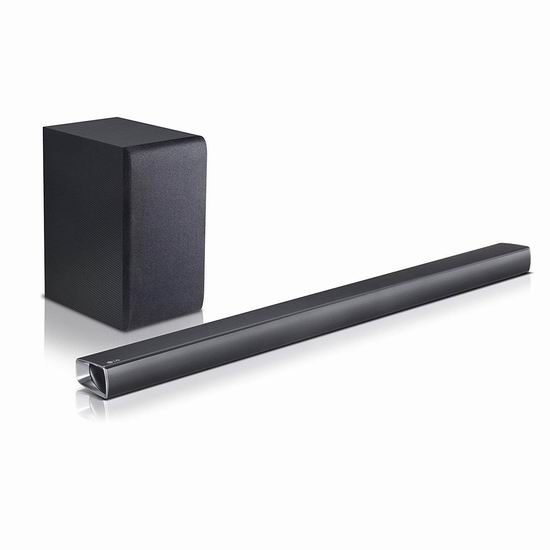  历史最低价！LG SJ5Y 2.1声道 Soundbar 蓝牙无线 条形音响+低音炮5.5折 248加元包邮！