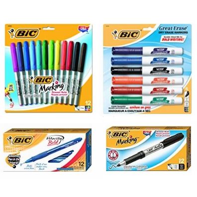  金盒头条：精选多款 BIC 原子笔、马克笔、签字笔、修正带、笔芯等5.2折起！
