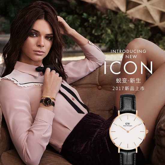  近史低价！Daniel Wellington DW00100173 经典佳人系列 女士玫瑰金腕表/手表4.9折 115.57加元包邮！