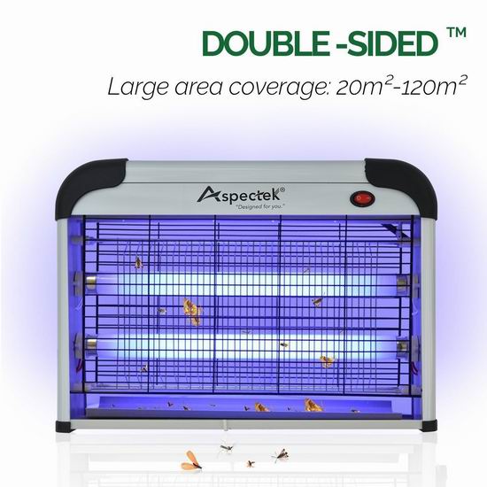  蚊蝇杀手 Aspectek 20瓦室内 电子灭蚊蝇/杀蟑螂/杀虫器 46.86加元限量特卖并包邮！