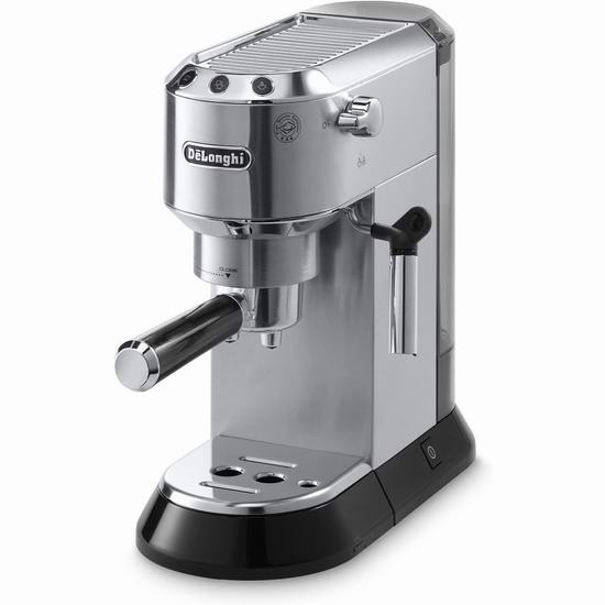  DeLonghi 德龙 EC680 Dedica 超薄机身 泵压式咖啡机6.8折 259.99加元包邮！