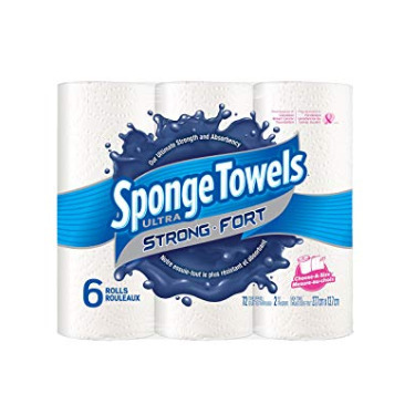  SpongeTowels Ultra Strong  6卷厨房擦手纸 5.67加元，原价 7.99加元