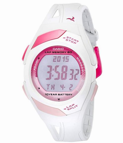  Casio STR300-7粉色运动腕表 29.99加元，原价 37加元